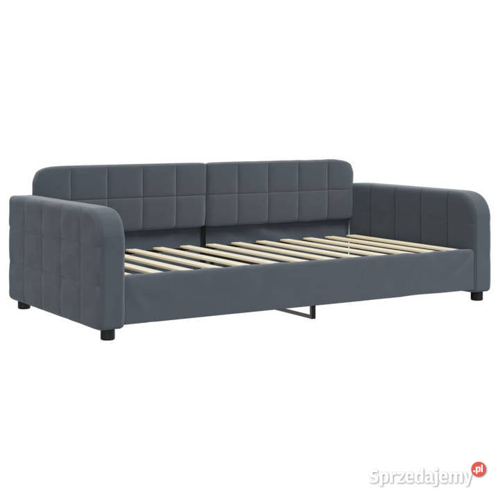 Sofa rozsuwana z szufladami ciemnoszara aksamit mazowieckie Warszawa