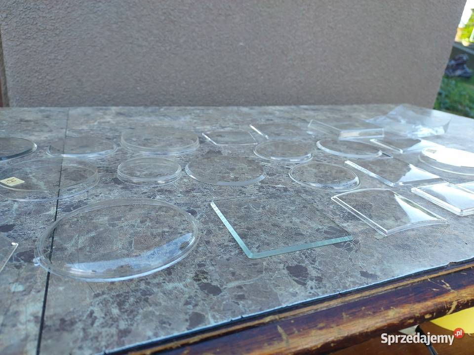 Zestaw 27 plexi szkiełek szybek małych zegarów Pozostałe Tczew