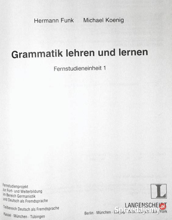 Grammatik lehren und lernen Hermann Funk Michael Pozostałe lubelskie Chełm