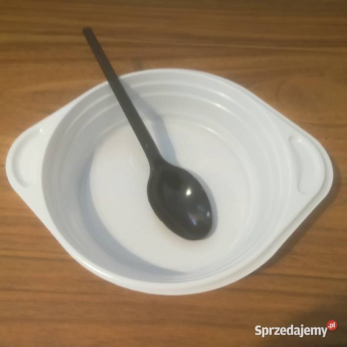 Zestaw jednorazowy flaczarka łyżka biała z