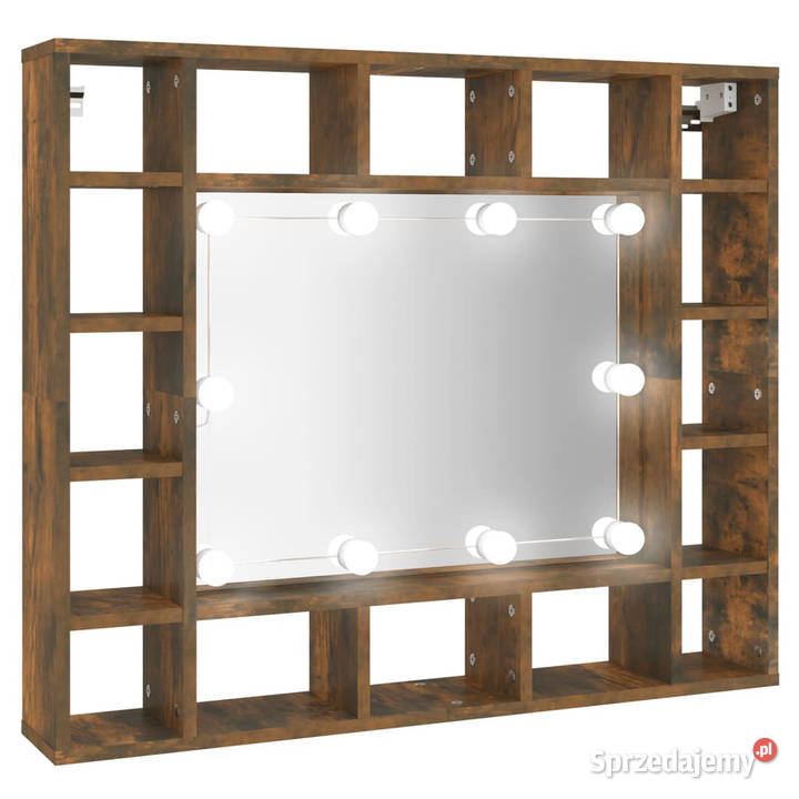 Szafka z lustrem i LED przydymiony dąb 91x15x765 Warszawa