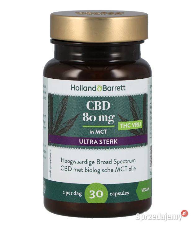 Holland Barrett CBD 80mg MCT Ultra Sterk 30 Caps Łódź