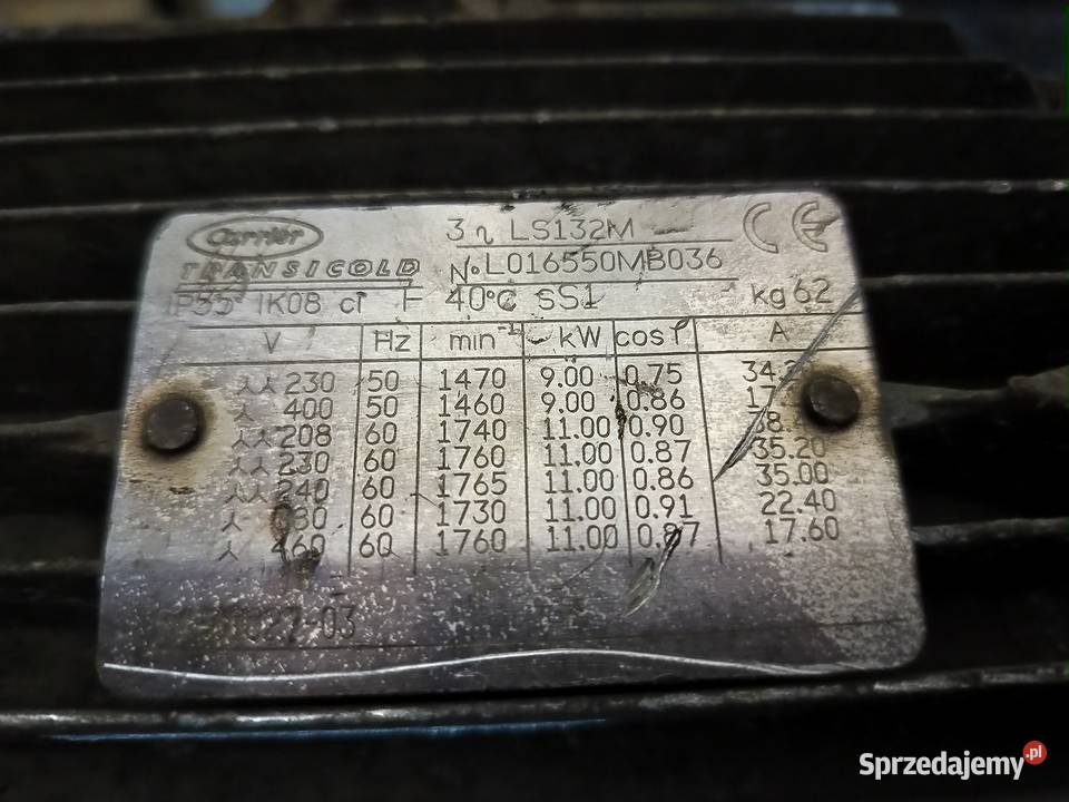 Silniki 3 fazowe 911kw siłowe Pozostałe Turośń Kościelna sprzedam