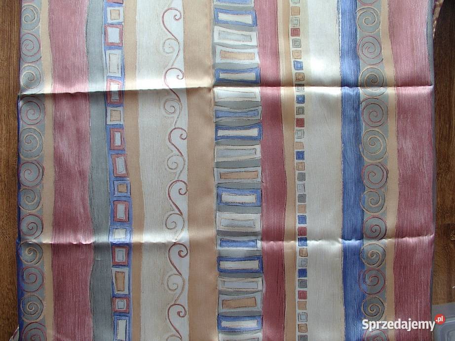 satynowe zasłonki multikolor beż 2 Oleśnica