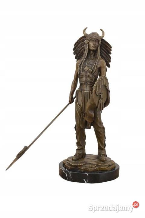 Indianin Z Włócznią Apacz Western Figura Rzeźba Ogród Kraków