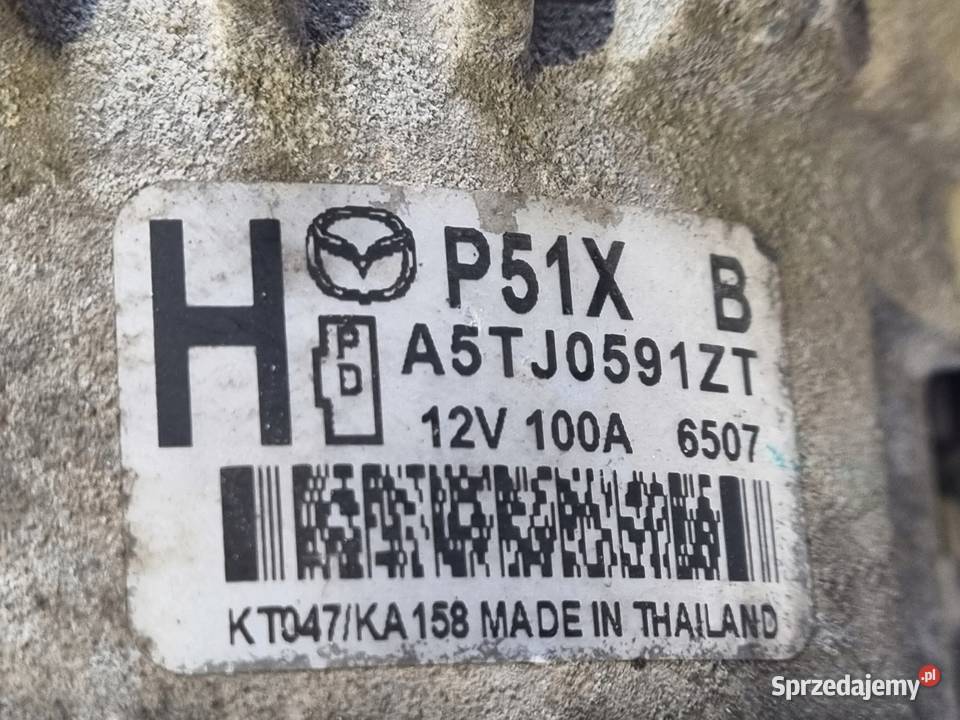 ALTERNATOR Mazda 2 III 15 SkyActiveG A5TJ0591ZT Rudka sprzedam