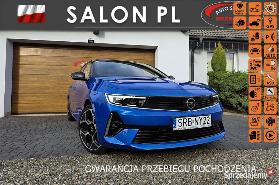 Opel Astra serwis ASO szyberdach plug in L 2021 światła przeciwmgielne śląskie Rydułtowy sprzedam
