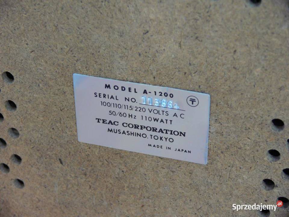 Magnetofon szpulowy TEAC A1200 podkarpackie