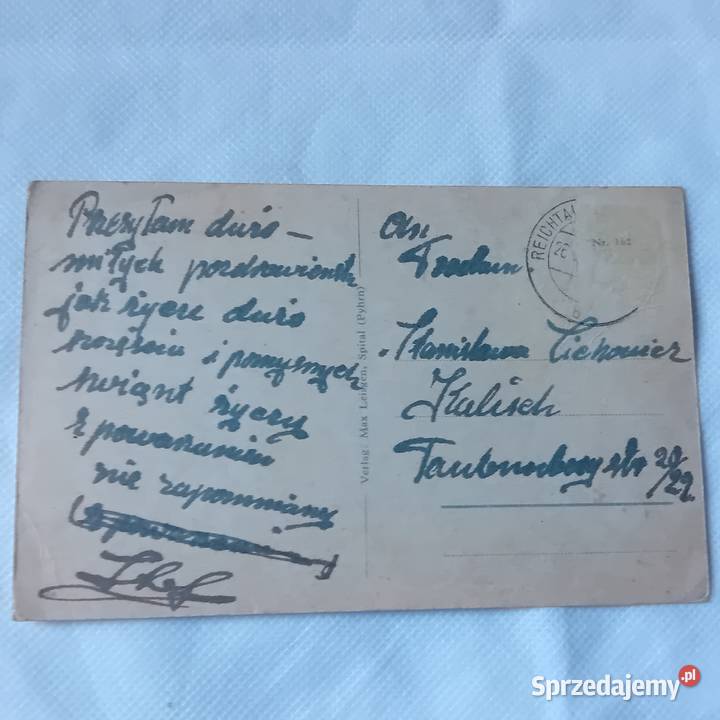 Pocztówka ścieżka strumykiem III Rzesza Z obiegu
