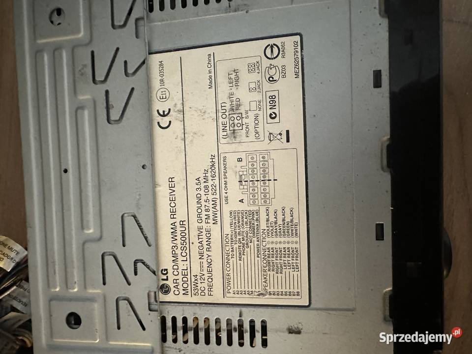 Sprzedam radio LG Zaczernie