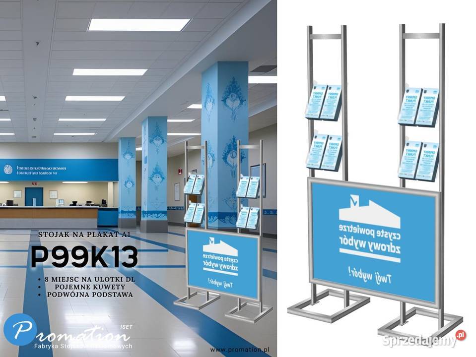 Ścianka reklamowa na plakat A1 8 ulotek DL do małopolskie Kraków