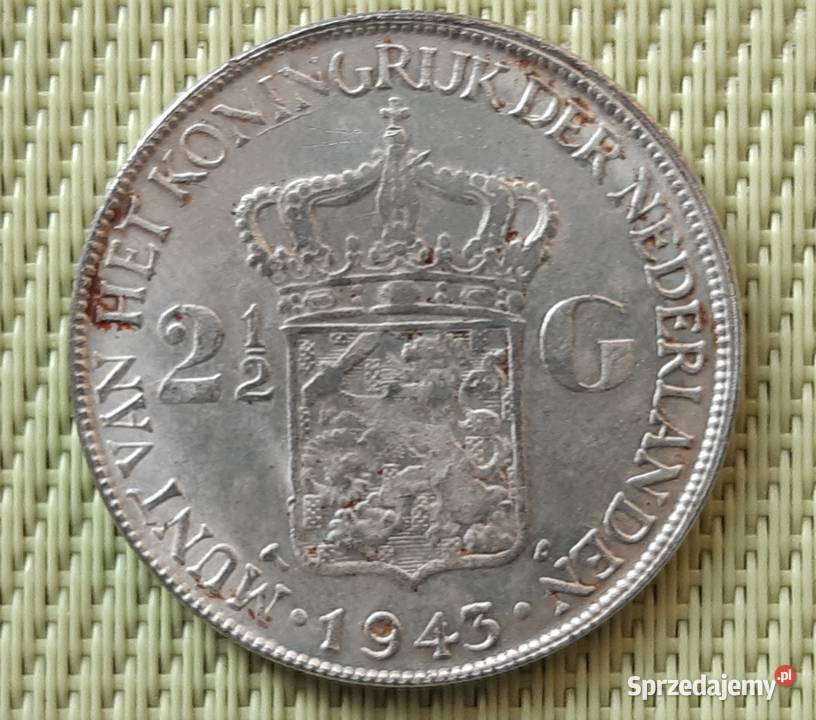 Moneta Kopia 2 GULDENA 1943 WILHELMINA 13 Pruszków