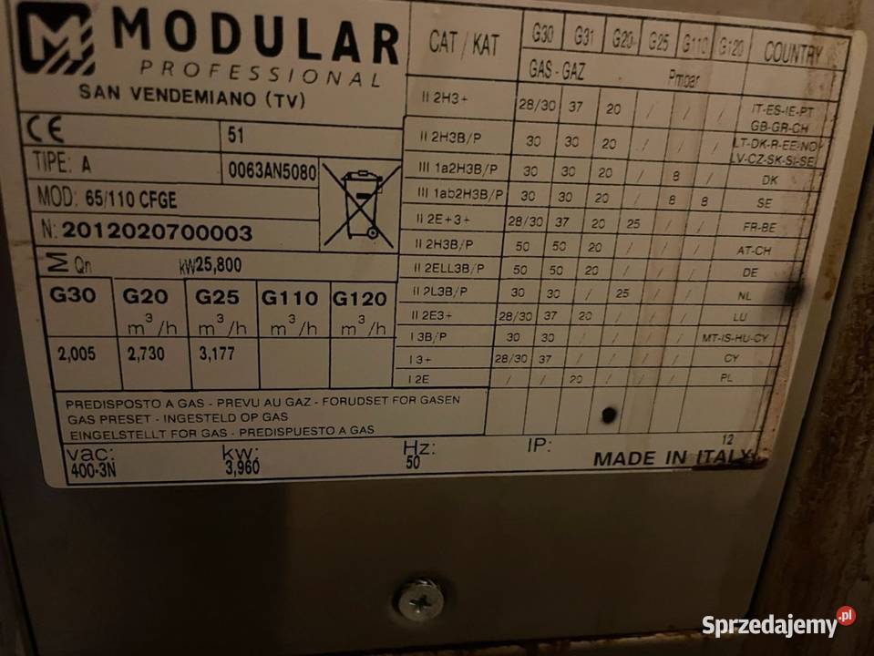 6 palnikowa Kuchnia gastronomiczna Modular z Warszawa