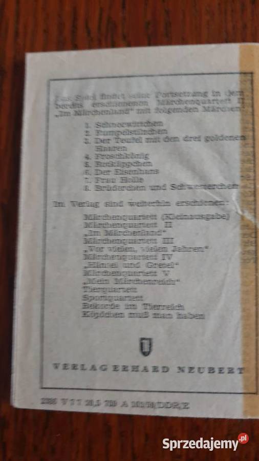 Niemiecka gra karciana wyd Verlag Erhard Neubert sprzedam