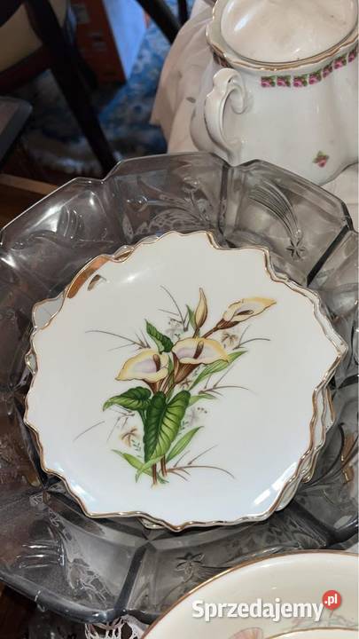 Talerzyk z dziurką Import Listek Bukiety kwiatów Porcelana i szkło Gdańsk