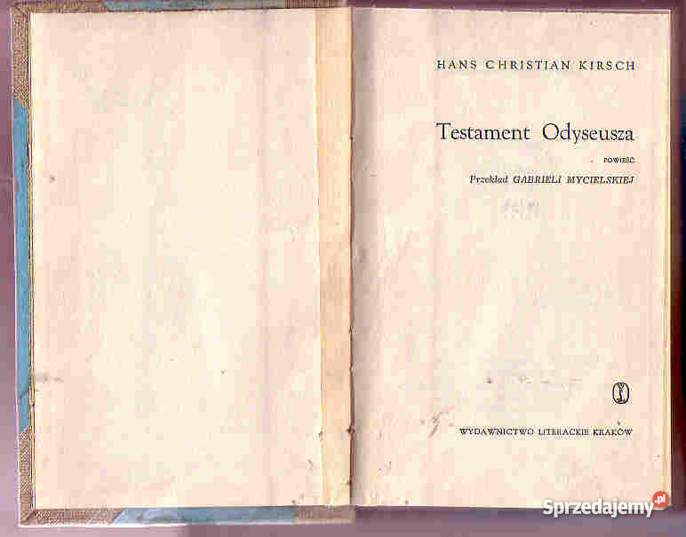 4230 TESTAMENT ODYSEUSZA HANS CHRISTIAN KIRCH Czyrna