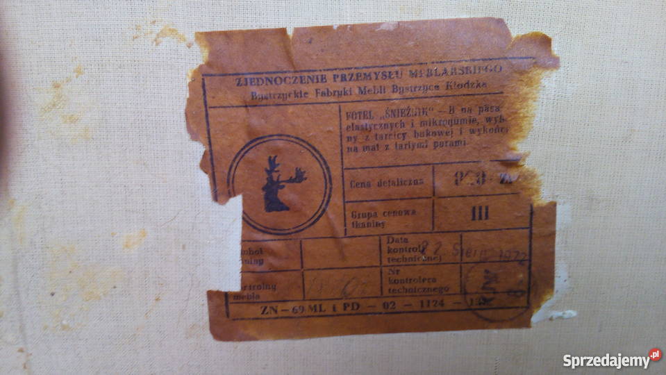 Fotel Śnieżnik Design PRL lata 5060 Loft Uwieliny sprzedam