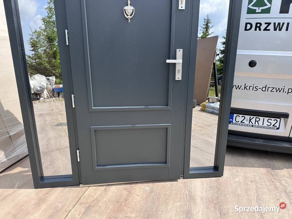 Drzwi drewniane RĘKI wejściowe z Gliwice