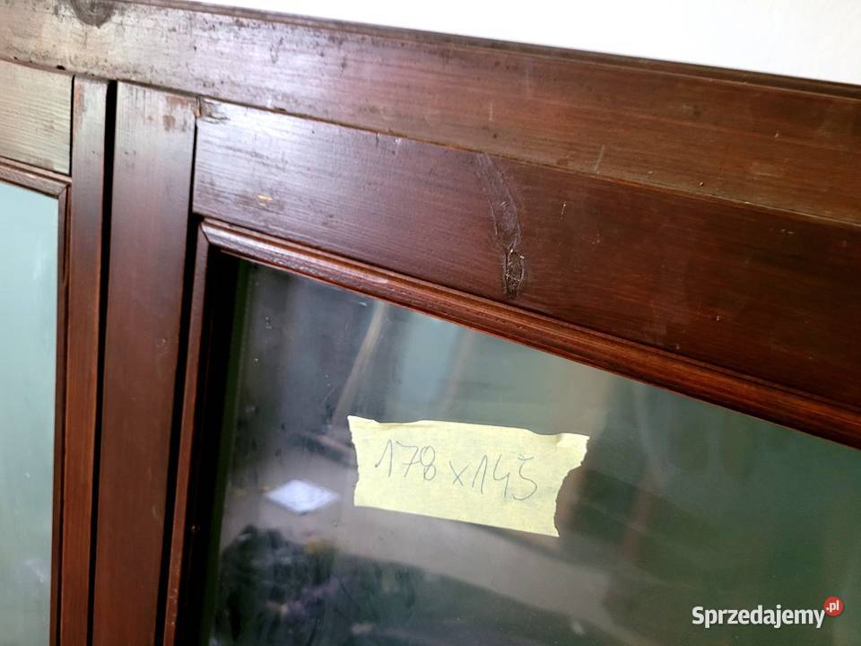 okno okna drewniane 178x145 dwuskrzydłowe 3 Turawa