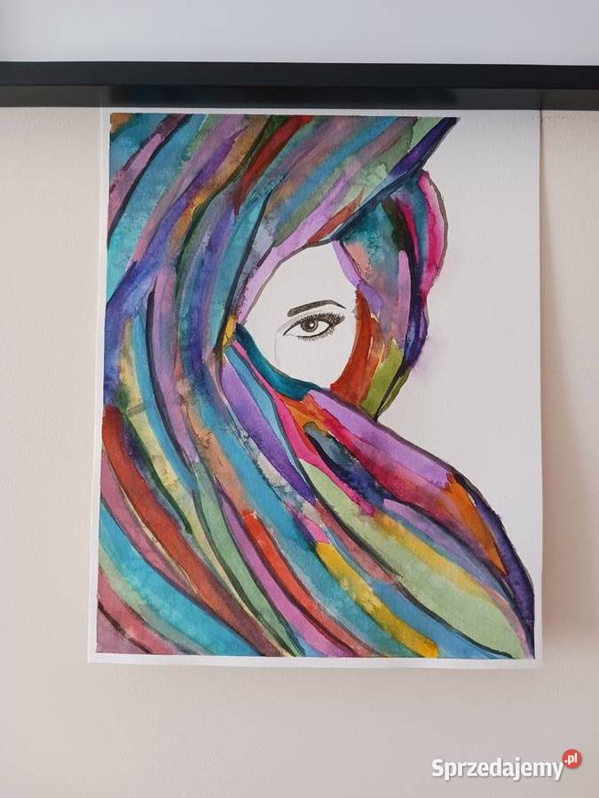 Akwarela Akwarelka Hand Made Oryginał 24 x 30 Obrazki i obrazy Aleksandrów
