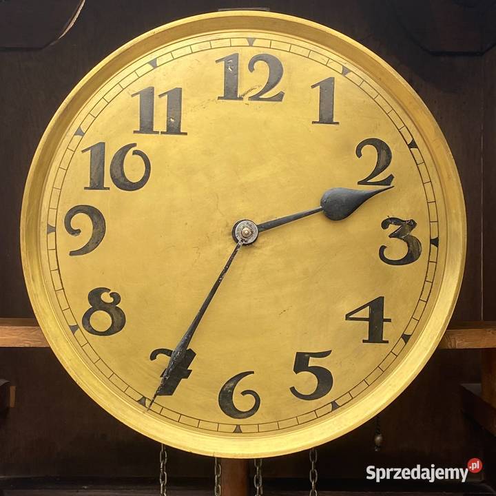 Niemiecki zegar stojący z wahadłem i wagami Pozostałe Gryfice