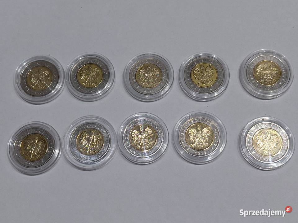 Monety obiegowe 5 złoty NBP Koronowo sprzedam