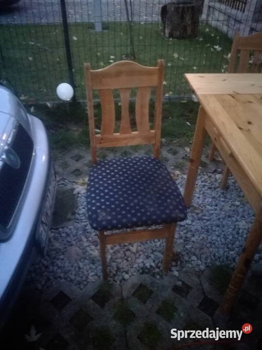 3Krzesła sosnowe stół rozkładany