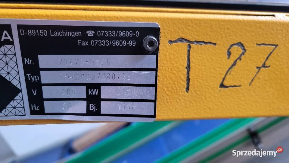 Tasmociąg z zabierakami przenosnik taśmowy