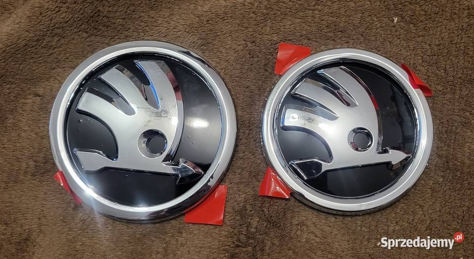 Klasyczne logo Skoda komplet przód tył Gliwice sprzedam