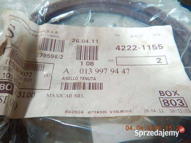 PIERŚCIEŃ USZCZELNIAJĄCY MERCEDES A0139979447