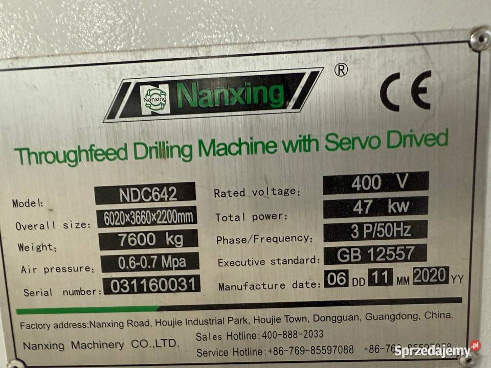 Wiertarka przelotowa Nanxing wielkopolskie Baranów