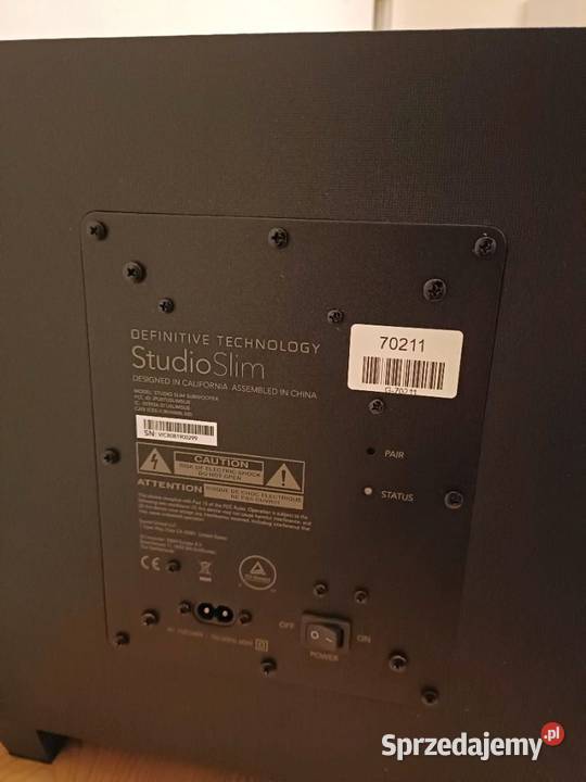 Aktywny bezprzewodowy subwoofer Studio Slim Słuchawki i głośniki Warszawa