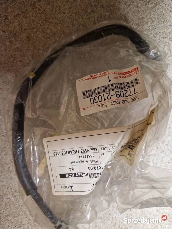 Rura podzespół do układu paliwowego Toyota osobowe lubelskie Lublin sprzedam