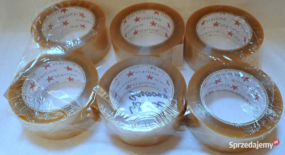 Taśma klejąca pakowa bezbarwna 132m Mocny Siewierz