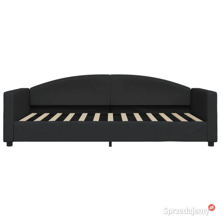 Sofa z materacem do spania czarna tkanina Warszawa