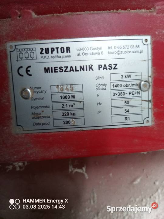 Mieszalnik sącotłczący zuptor