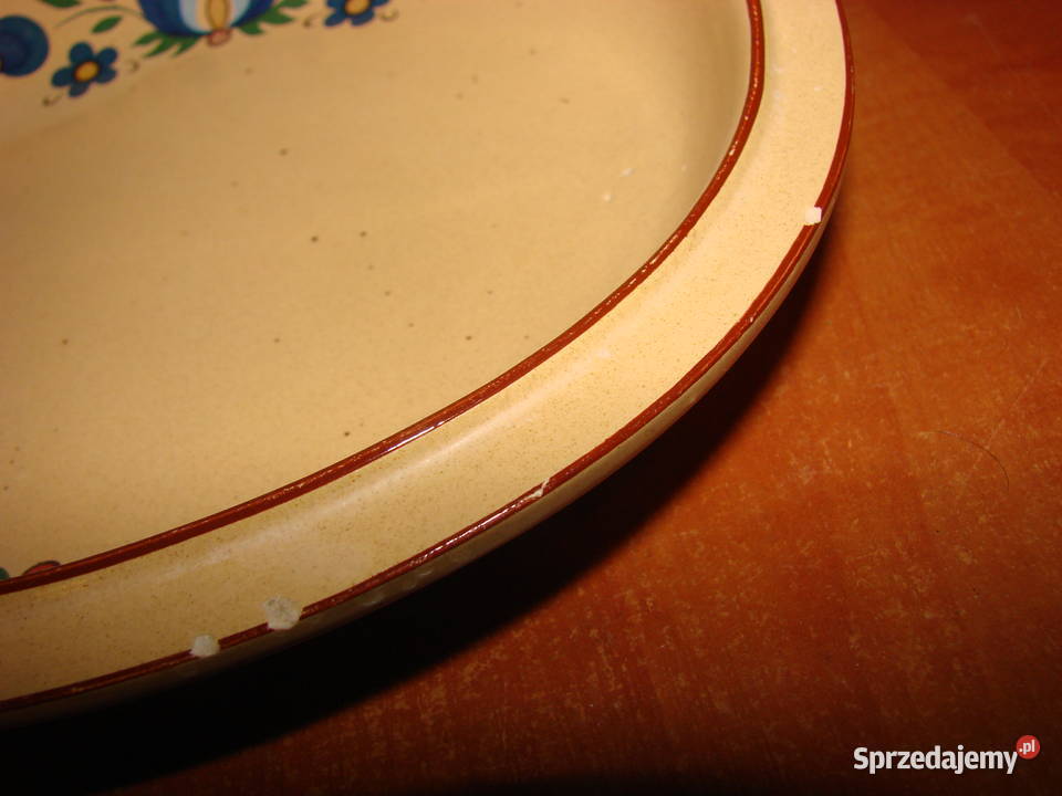 Bolesławiec wzór kaszubski półmisek PRL Pruszcz Gdański