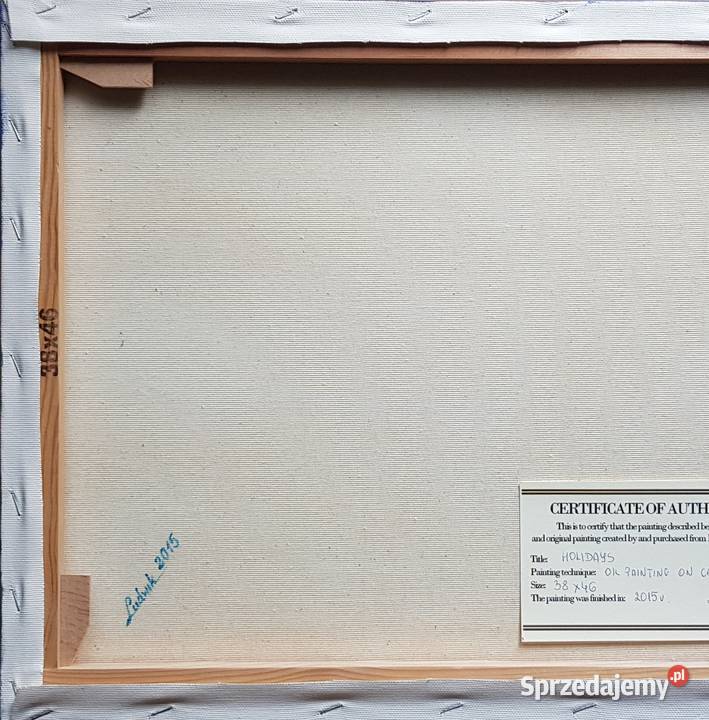 HOLIDAYS 38 x 46 2015 olej na płótnie DARMOWA Kraków