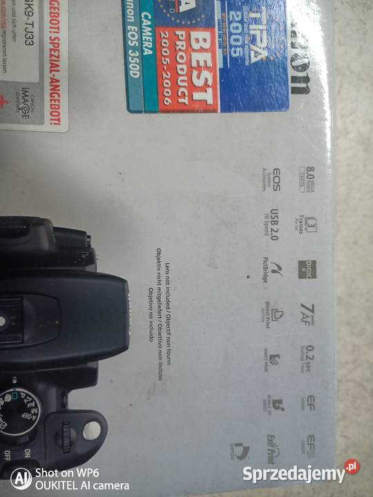 Canon eos digital 350D lustrzanka anologowa Fotografia i Optyka łódzkie Błaszki sprzedam