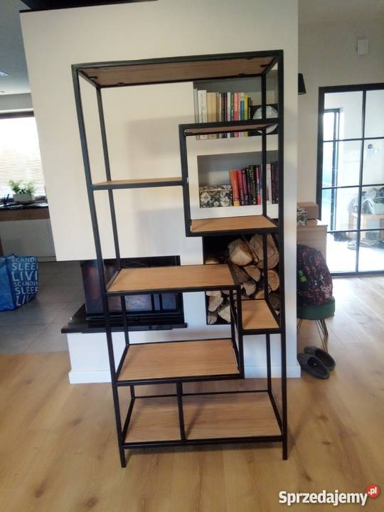Regał loftowy z półkami wpuszczanymi Loft Białystok
