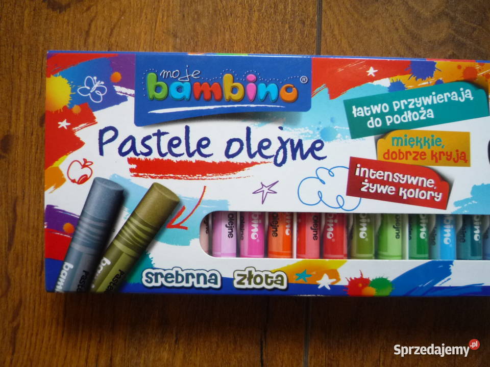 Nowe Bambino 24 kolory Kredki pastelowe Pastele Szczecin
