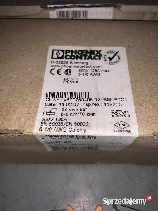 Phoenix Contact UKH 50 3009118 Warszawa sprzedam