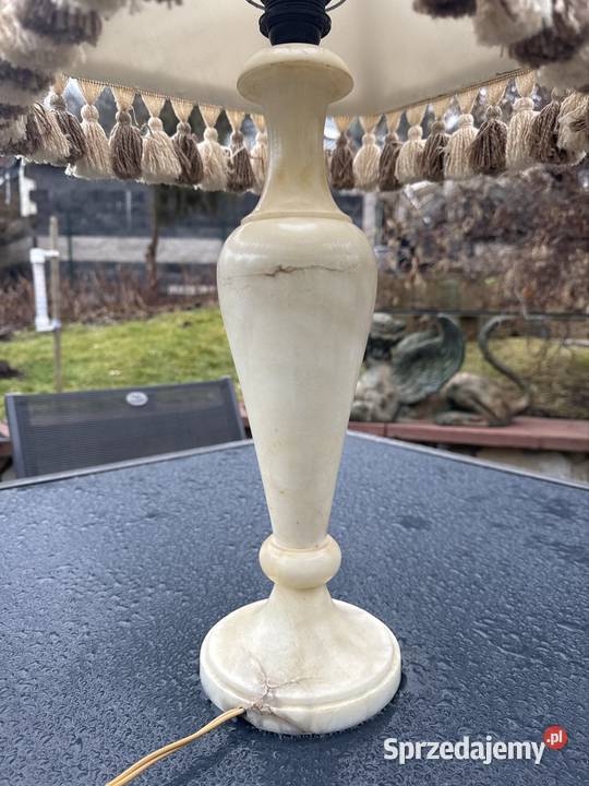 Lampka Lampa 73 z marmuru przedwojenna Bystrzyca Kłodzka