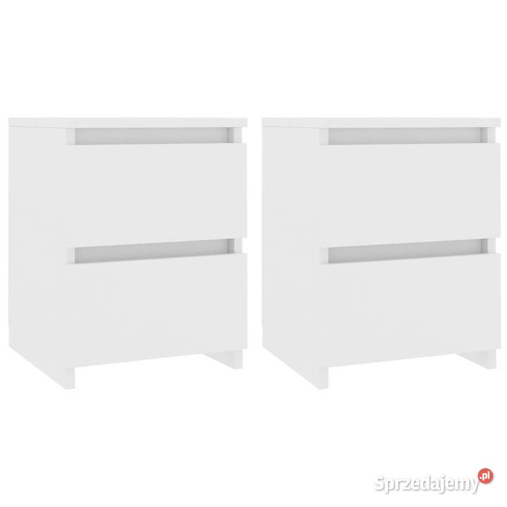 Szafki nocne 2 białe 30x30x40 materiał Warszawa