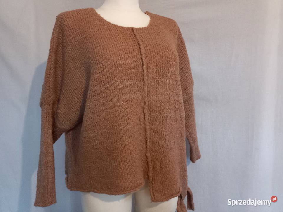 SWETER brązowy DAMSKI r 40 boucl NOWY Swetry i golfy Białystok
