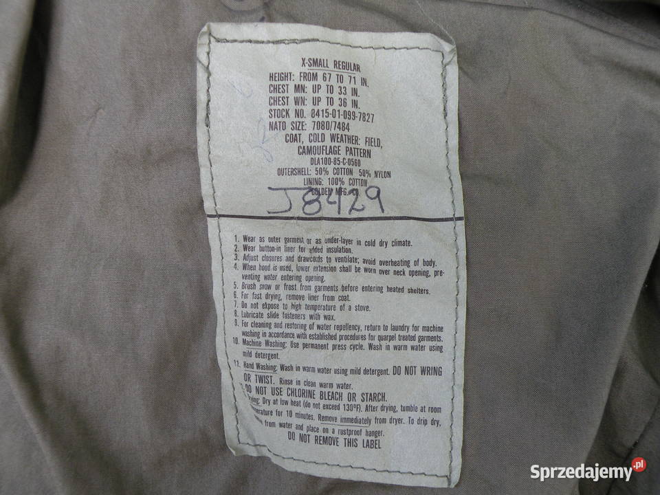 Kurtka m65 woodland x small 85r Wrocław