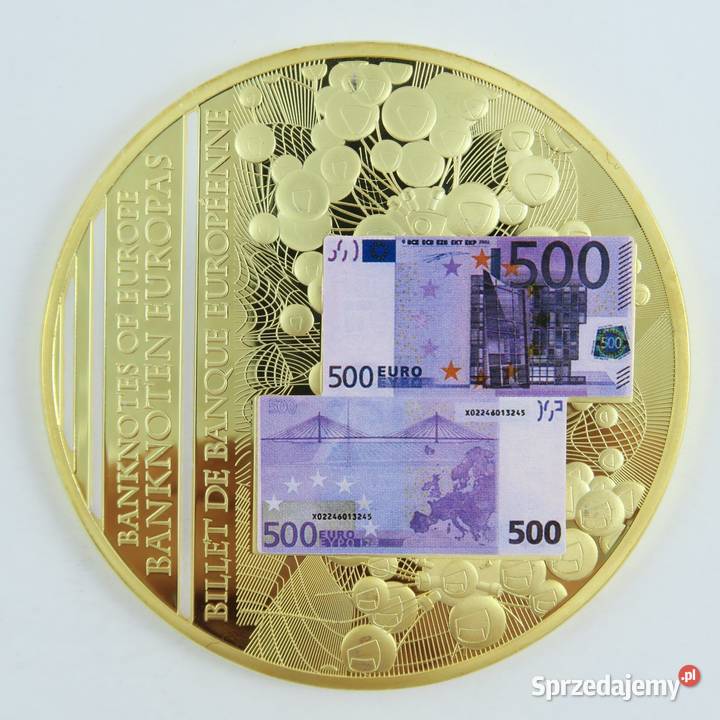GIGANT 2 x Medal Moneta Banknot 200500 Euro Sosnowiec