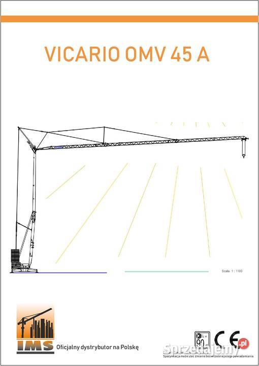 Żuraw nowy szybkomontujący hydrauliczny VICARIO nie Ligota Piękna