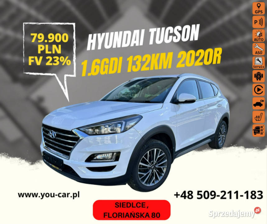 Hyundai Tucson Zadbany bogato wyposażony III Siedlce