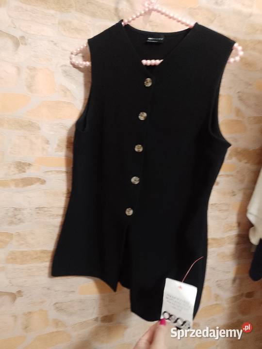 4042 LXL ASOS Design Czarna kamizelka z Londynu bez rękawa Kraków sprzedam